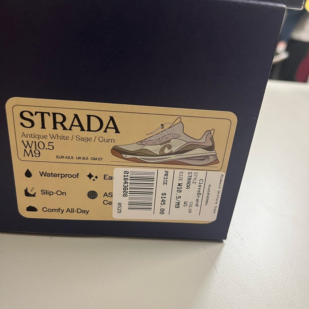 NIB Clove Strada Antique White And Sage Women's Sneakers - Picture 11 of 15